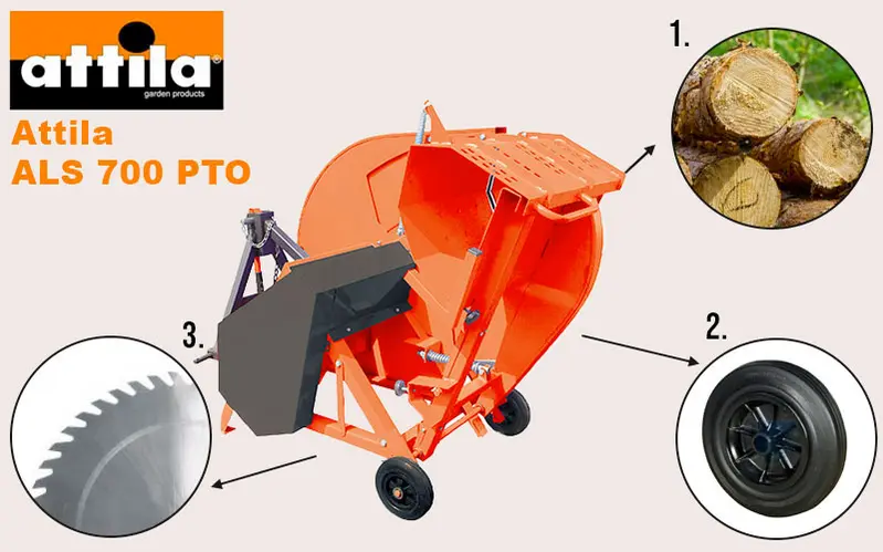 Tagliatronchi per trattori Attila ALS 700 PTO