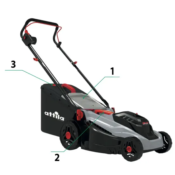 Attila AT 432 EL 067200 - Rasaerba Elettrico 1200 W per Aree Fino 600 m²
