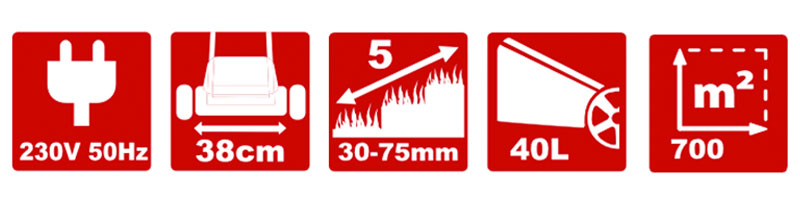 Attila AT 406 EL - 230V Electric Lawnmower