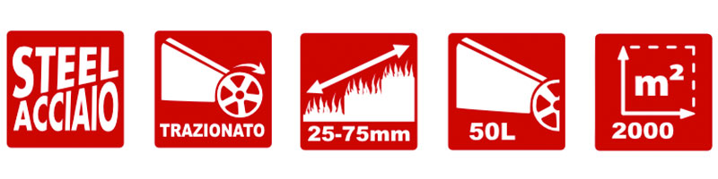 Attila AT 435 S - Self-propelled petrol lawnmower with 3 HP OHV engine