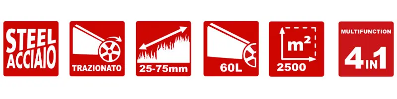 Attila AT 485 SQ - Rasaerba a scoppio Trazionato in Acciaio
