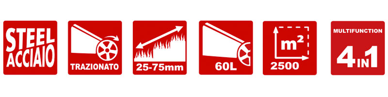 Attila AT 485 SQ - Self-propelled petrol lawnmower in steel