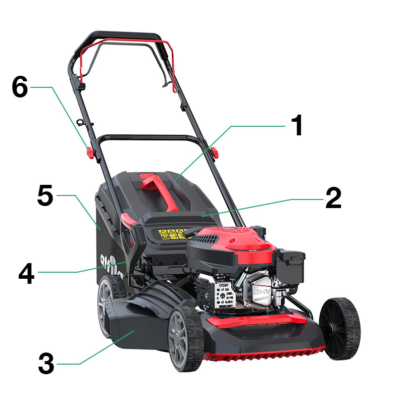 Attila AT 485 SQ - Self-propelled petrol lawnmower in steel