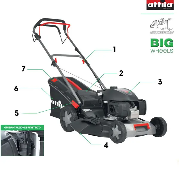 Attila AT 5317 SHQ - Rasaerba Motore Honda
