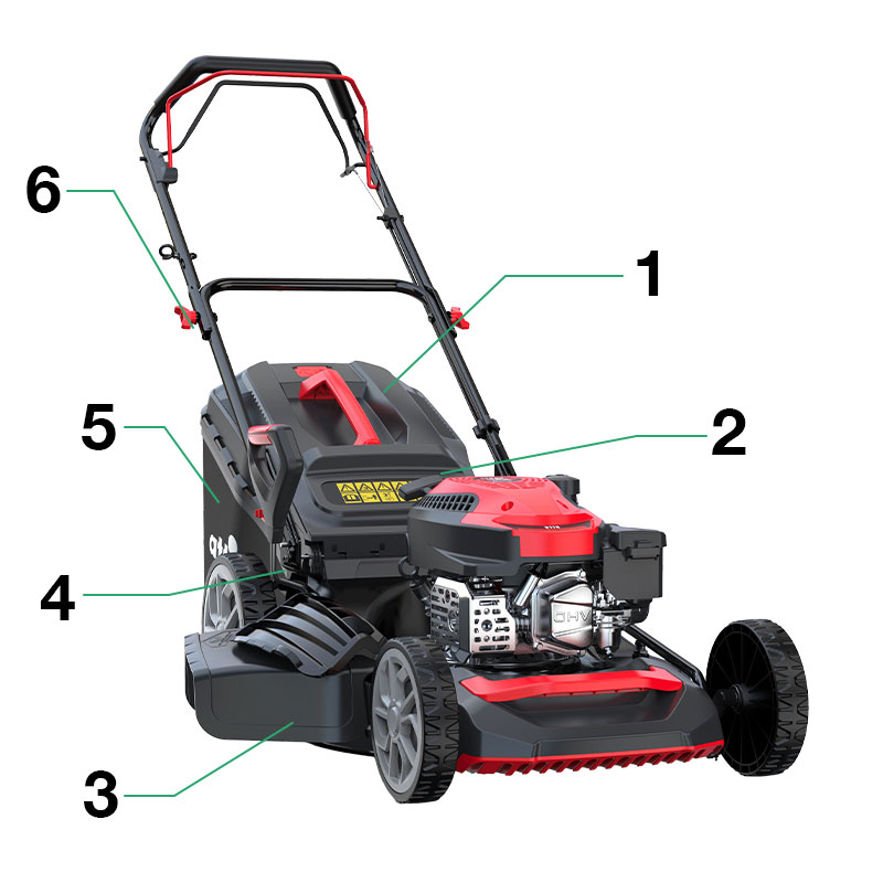 Attila AT 485 SQ - Self-propelled petrol lawnmower in steel