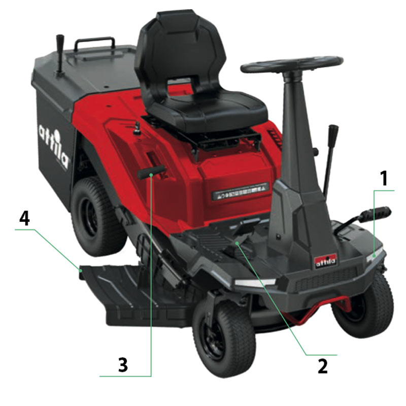 Attila AT 925 CVT 067190 - Rider Lawn Mower with 223 cc Loncin Engine