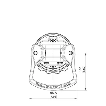 Baltrotors GR30 - Rotatore 30 kN per Pinze Forestali - Rotazione Illimitata e Flangia Compresa