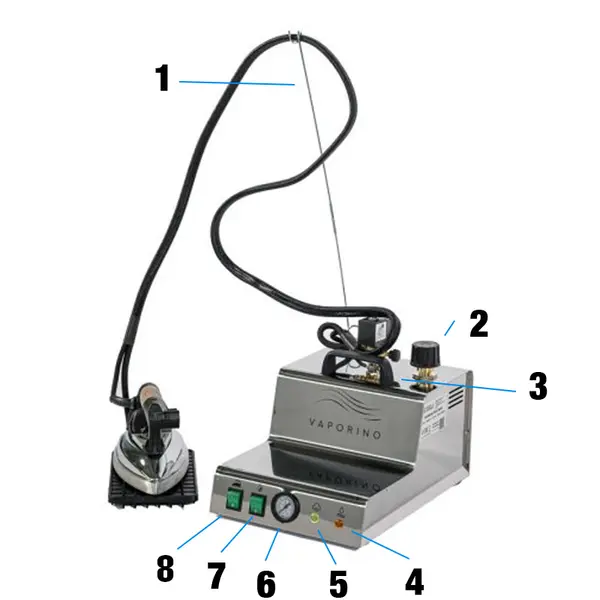 Vaporino Inox Maxi -  Generatore di Vapore con caldaia