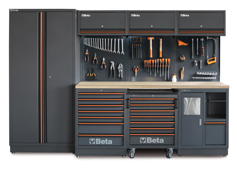 Beta C45PRO 2.0 W/268UT 00045009159 - Plan de travail d'atelier de 61,5 cm avec 268 outils inclus