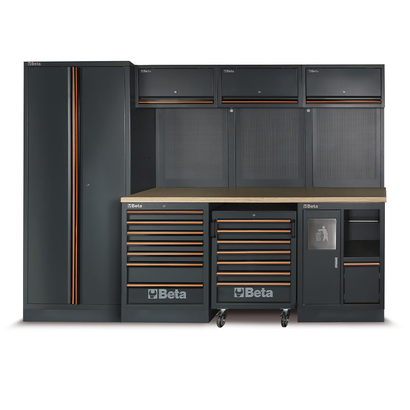 Beta C45PRO 2.0 W/268UT 00045009159 - Plan de travail d'atelier de 61,5 cm avec 268 outils inclus
