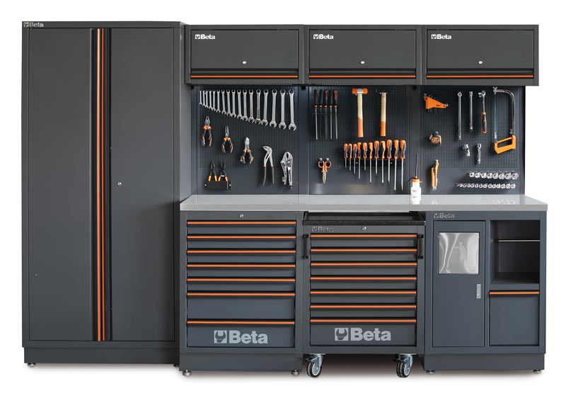 Beta C45PRO 2.0 X/268UT 00045009158 - Plan de travail d'atelier de 61,5 cm avec 268 outils inclus