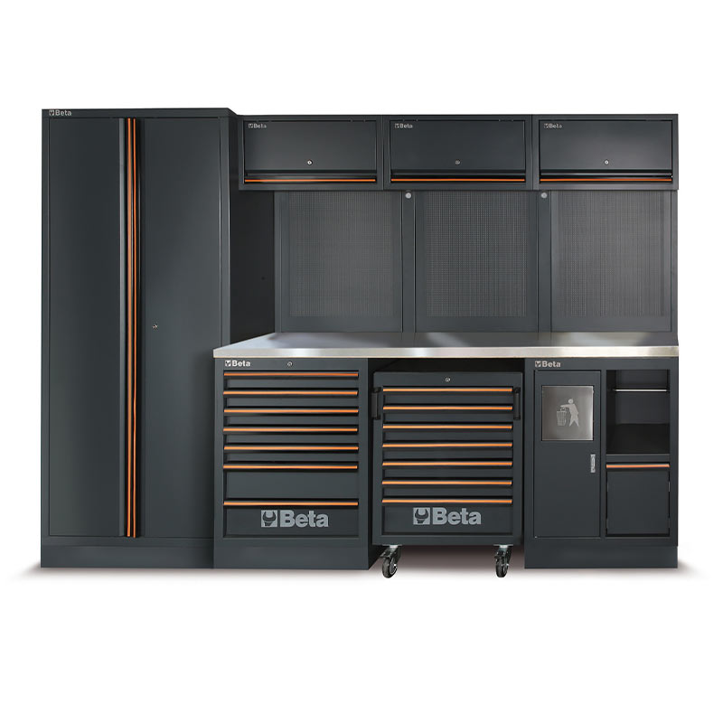 Beta C45PRO 2.0 X/268UT 00045009158 - Plan de travail d'atelier de 61,5 cm avec 268 outils inclus