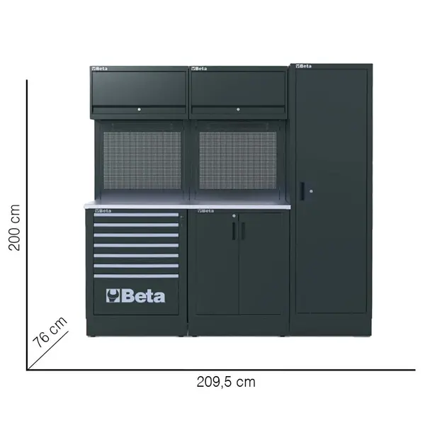 Beta RSC50 2.0 DX/223UT - Piano di Lavoro da Officina 70 cm con 223 Attrezzi Inclusi