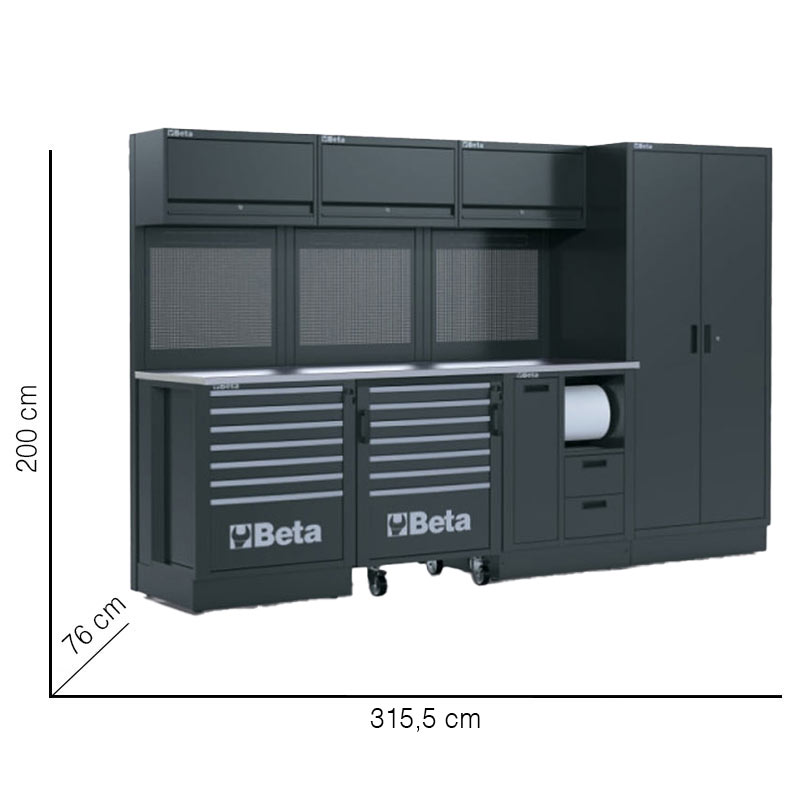 Beta RSC50 2.0 F - 70 cm Workshop Worktop with 411 Tools Included