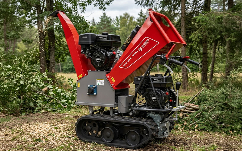 Bluebird 310-SHL 1200 - Broyeur de branches chenillé à essence pour branches d'un diamètre de Ø 120 mm