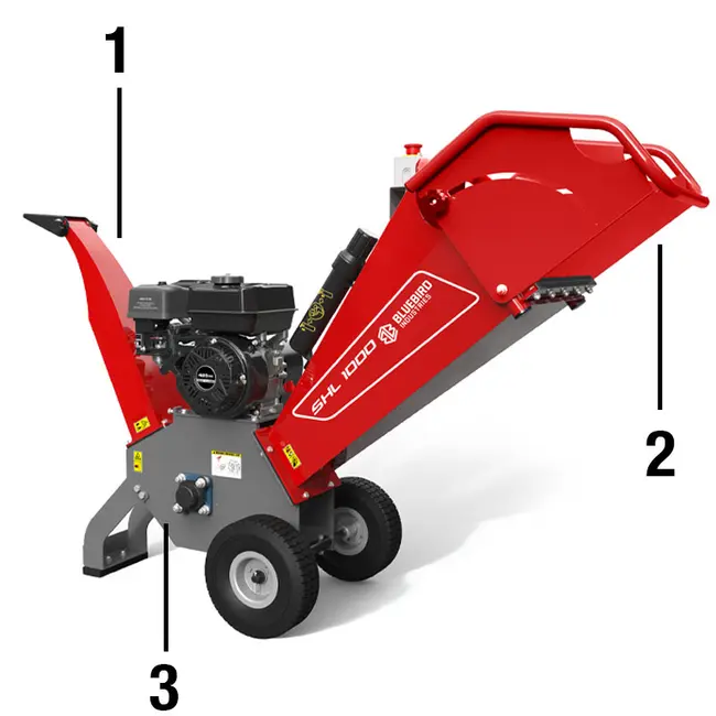 Bluebird SHL 1000 - Cippatore a Benzina per rami con diametro max. Ø 100 mm