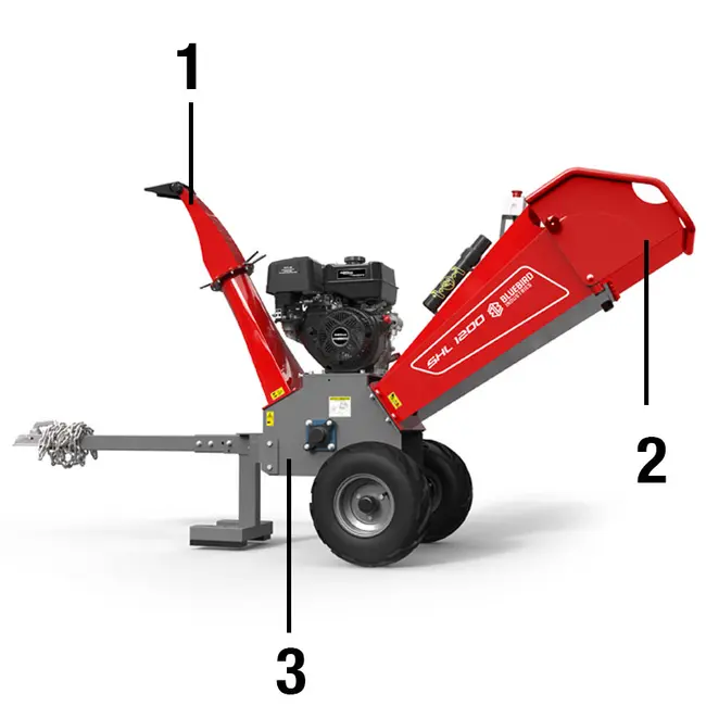 Bluebird SHL 1200 - Cippatore a Benzina per rami Ø 120 mm 