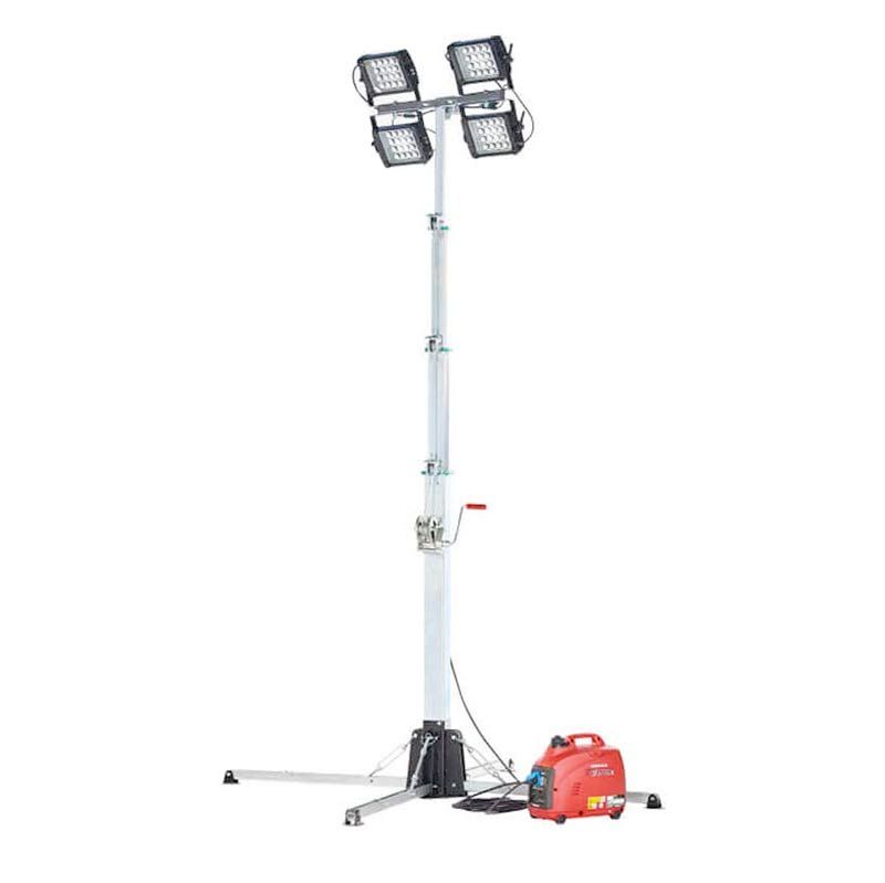 Tour d'éclairage multi LED CGM MRA avec mât télescopique de 7 m