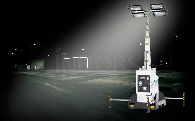 Set CGM PR Multi LED Light Tower Telescopic Pole 5.5 m