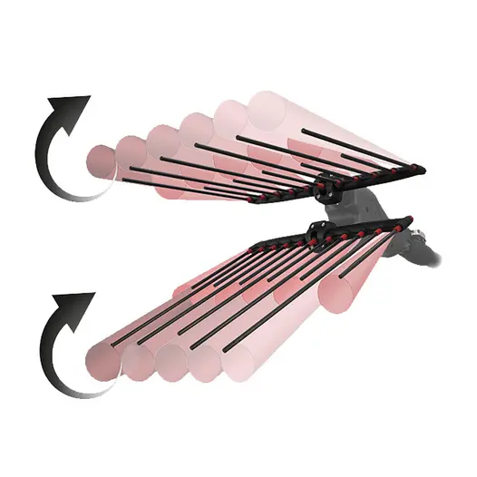 Castellari Tornado Carbon L V3 - Abbacchiatore con Asta Telescopia e Rebbi in Carbonio 3,3 m