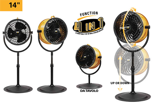 Ventilatore 4 in 1 con Piedistallo CAT HVPD-14AC Ø 35 cm