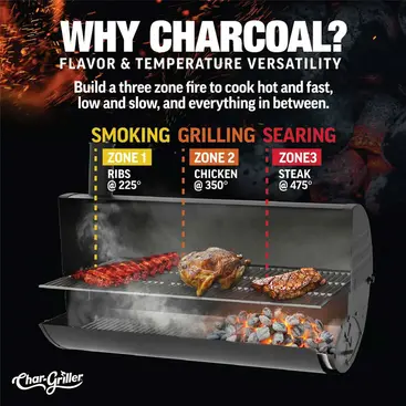 Char-Griller Wrangler Charcoal Barrel Grill 2823 - barbecue a carbonella cod. 3100011