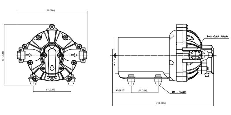 Comet TB3000 - Pompa a Membrana 12 V con Connettore Rapido per Agricoltura, Camper, Chimica