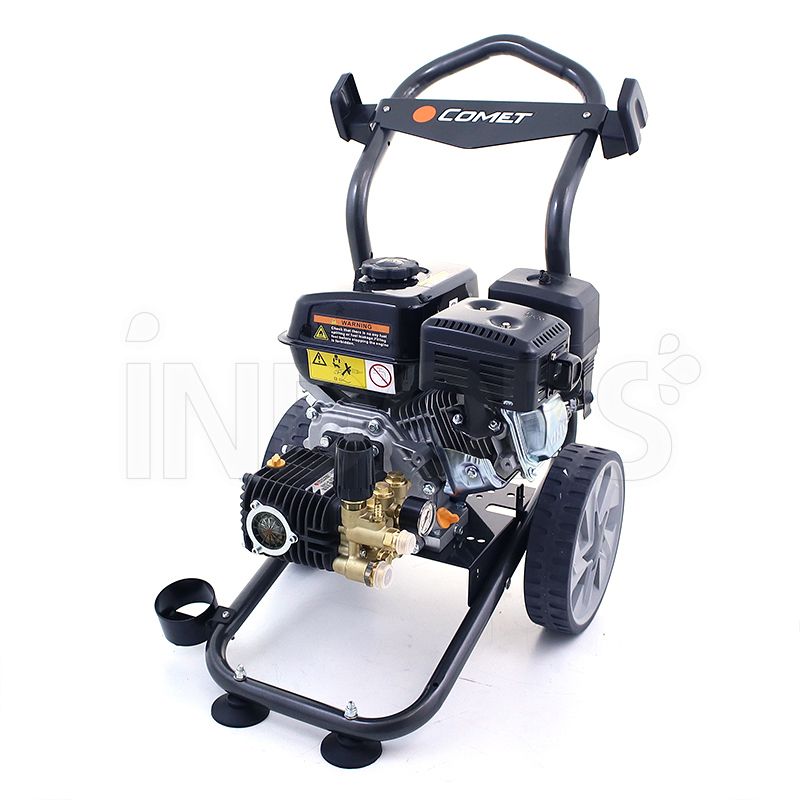 Idropulitrice Comet FDX 2 con motore a scoppio LONCIN G200 F. 720 l/h,  pressione max 200 bar, 6,0 HP, peso 30 kg. Accessori compresi: pistola,  lancia angolata con testina detergente senza ugello