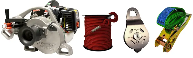 Verricello Ultraleggero VF80 BOLT con Fune Tessile - Docma Forest Winch