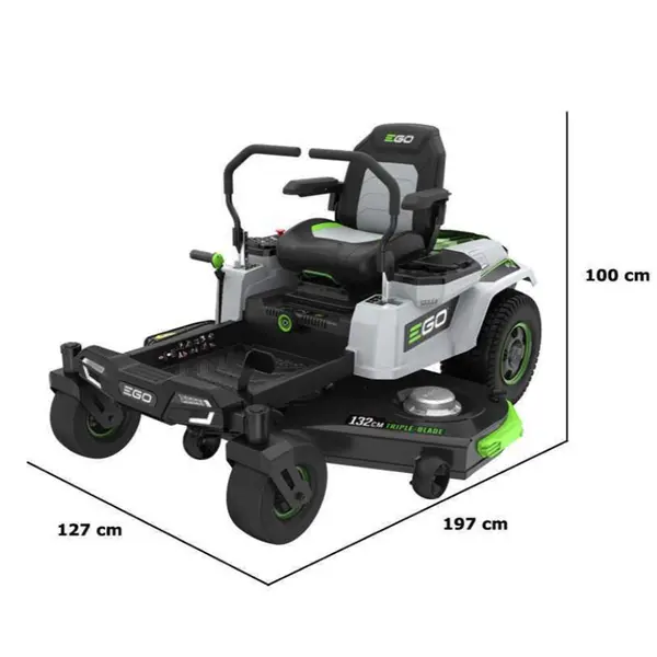EGO ZT5201E-S - Trattorino Tagliaerba 132 cm