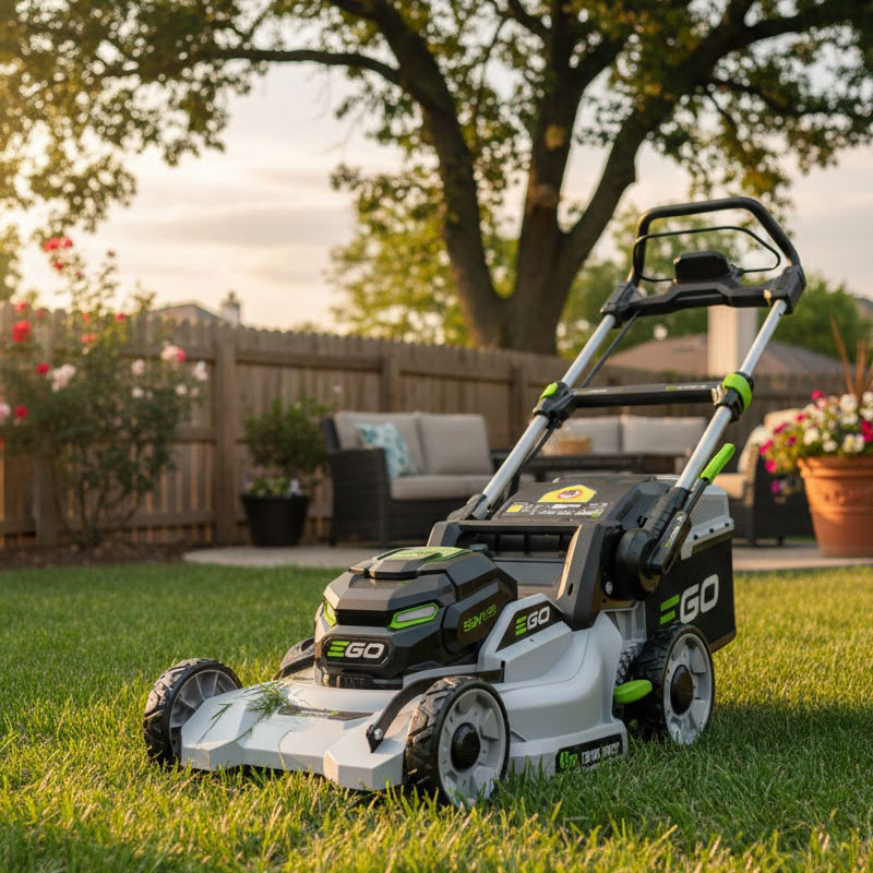 EGO LM 1912 E - Rasaerba Semovente 47 cm con Sacco Raccolta 55 L