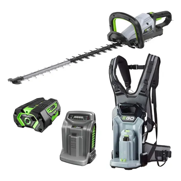 EGO HTX6500 -  Kit Tagliasiepi 65 cm + batteria 5 Ah + Caricatore Rapido e Zaino