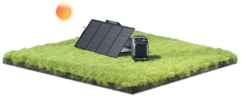 powered by solar panel Ecoflow Wave 2 Powerful Portable Air Conditioner