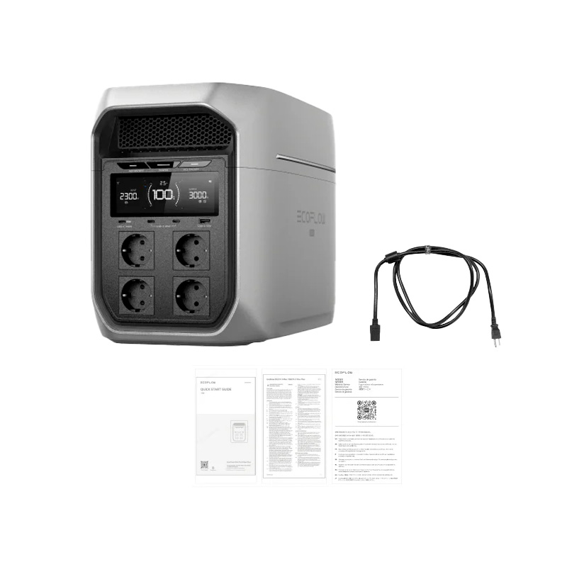 Ecoflow DELTA 3 Max Plus EFD3MP-EU-CBOX - Power Station Portatile 2048 Wh con Ingresso Solare 1000 W