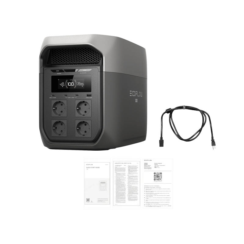 Ecoflow DELTA 3 Max EFD3M-G-EU-CBOX - Power Station Portatile 2048 Wh con Ingresso Solare 1000 W