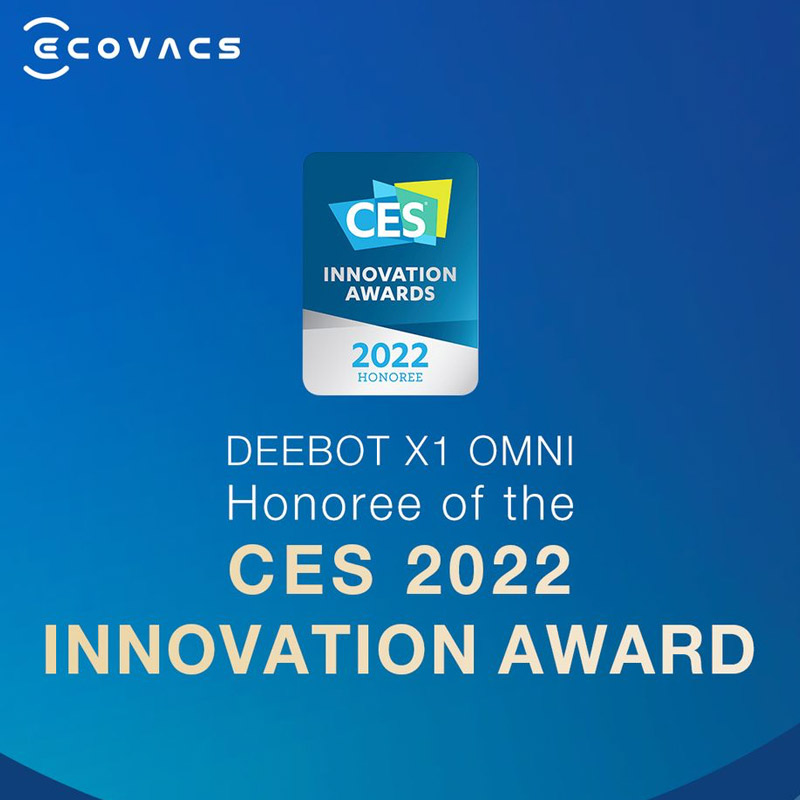 Prix de l'innovation Ecovacs Deebot X1 OMNI PLUS CES 2022