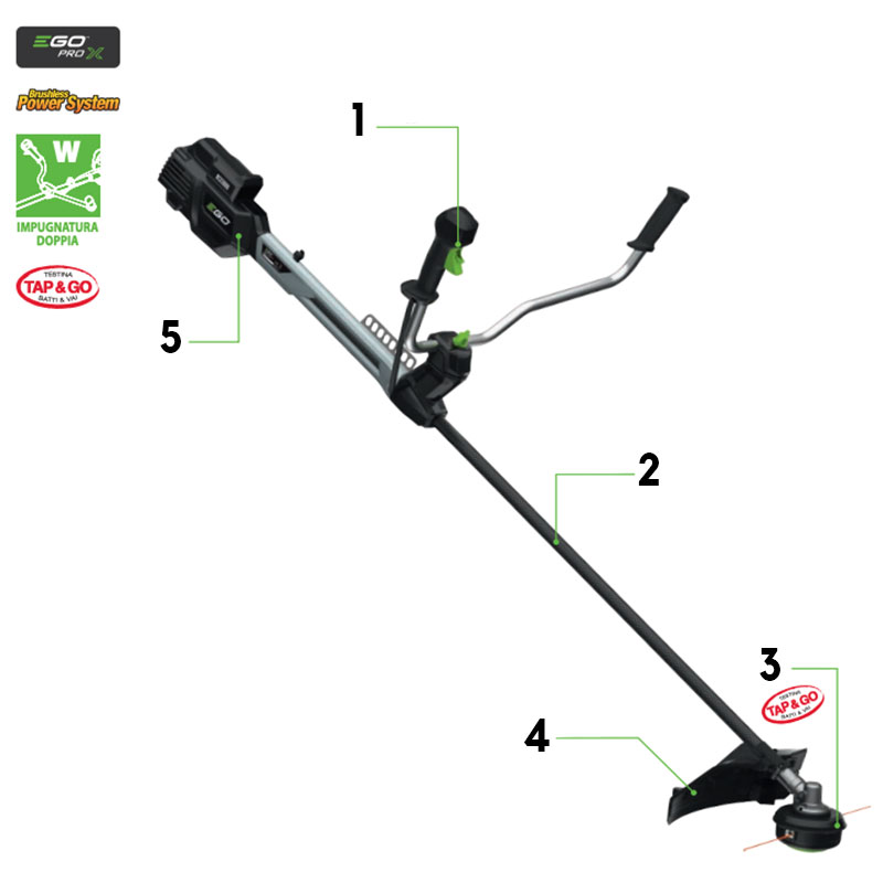 EGO BCX 3800 - Professional Brush Cutter 38 cm Double Handle