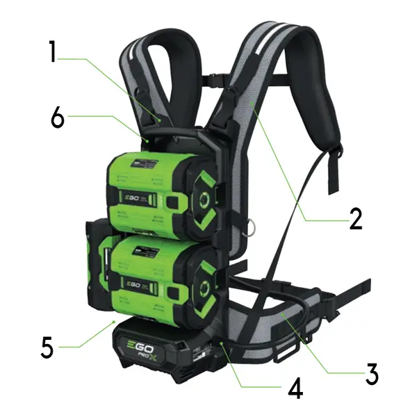 EGO BHX 2001 - Zaino Portabatteria con Adattatore