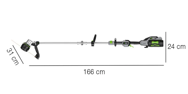 EGO ST 1610 E-T - Dimensioni Decespugliatore