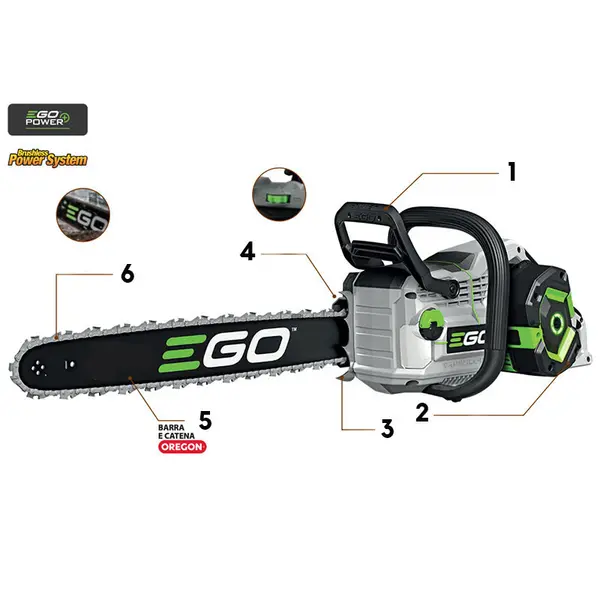 EGO CS 1410 E motosega a batteria professionale