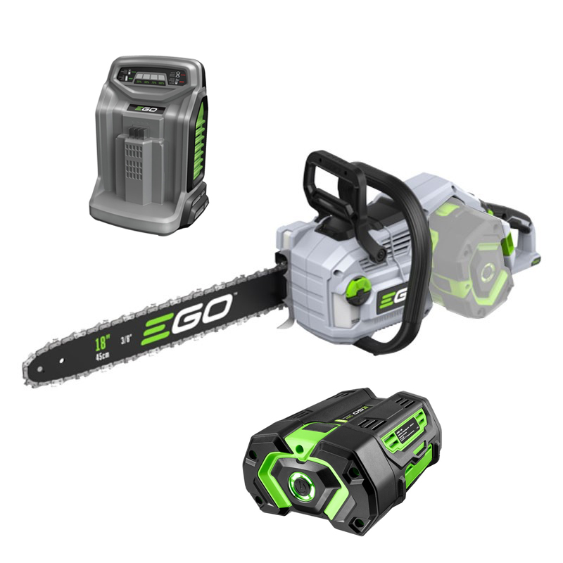 EGO CS 1814E - Kit PROMO Motosega a Batteria con Kit Battery 5 Ah e Caricatore Rapido
