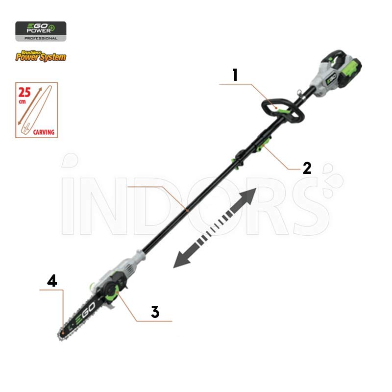 EGO PS 1000 E Potatore Telescopico 4 m