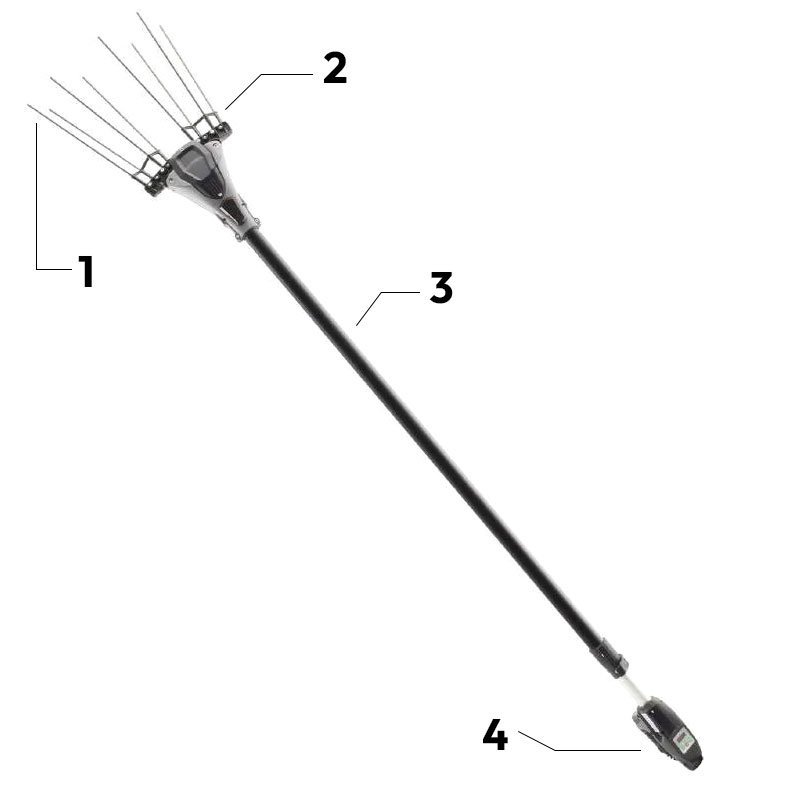 EGO Lotus Telescopic 057030 - Olive Shaker Rod Compatible with EGO Batteries