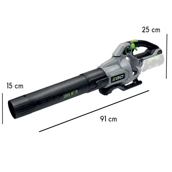 EGO LB 6150 E - Soffiatore Foglie a Batteria dimensioni