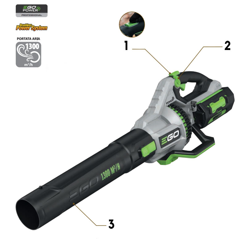 EGO LB 7650 E - Battery-Powered Leaf Blower with Turbo 313 km/h