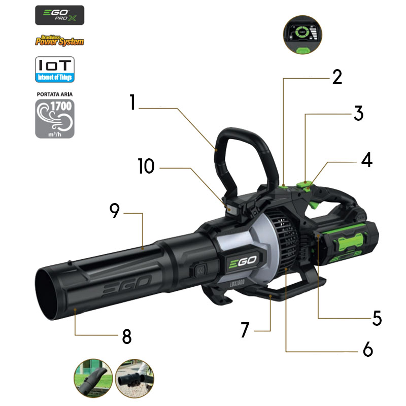 EGO LBX 1000 - Professional Turbo Boost Leaf Blower