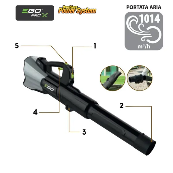 EGO LBX 6000 - Soffiatore Professionale Turbo Boost