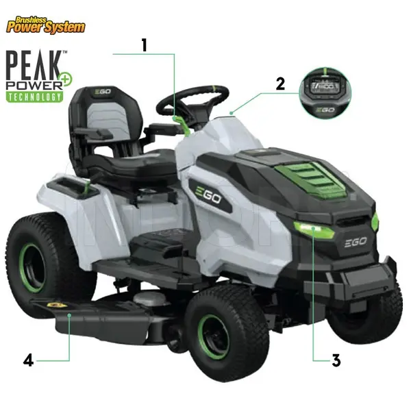 EGO KIT TR 4200 E trattorino T6 scarico laterale