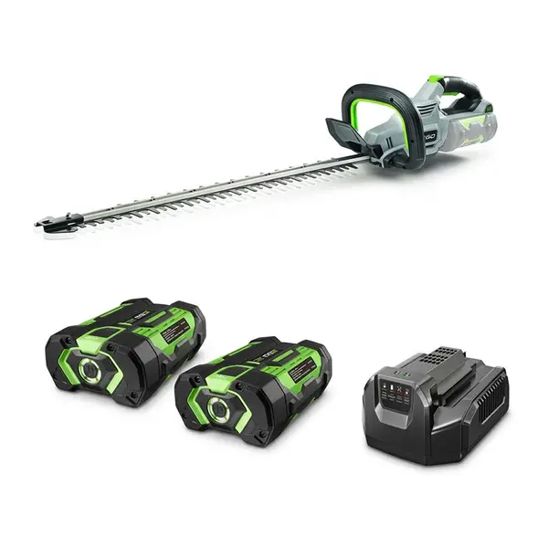EGO HT2411E -  Kit Tagliasiepi completo di Tagliabordi 61 cm 2x Batterie + Caricatore 