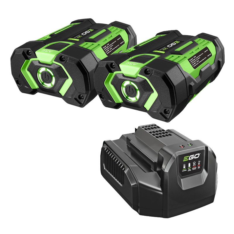 EGO HT 2601 E - Kit PROMO Tagliasiepi 66 cm con Kit Battery 2 x 2,5 Ah